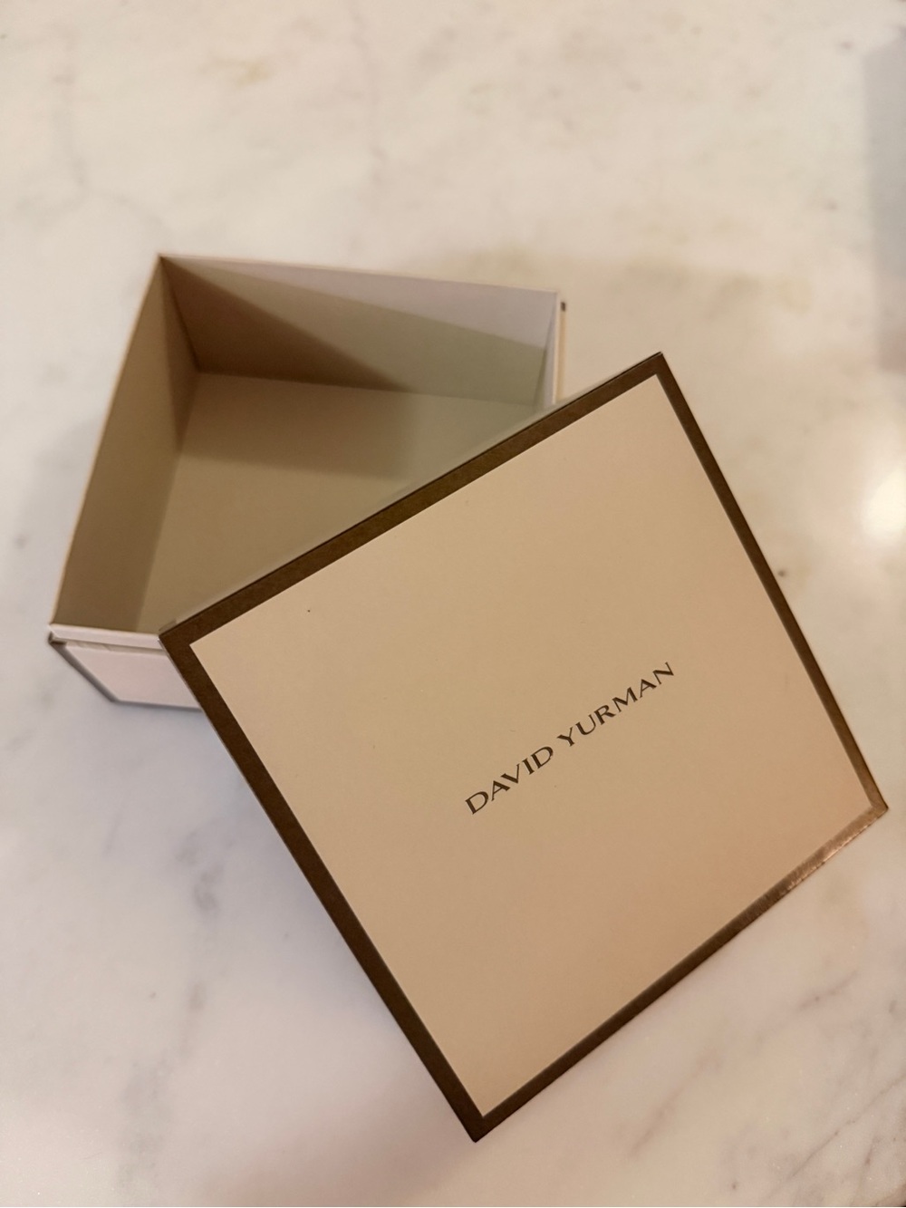 David Yurman Cream and Gold Jewelry Box Lid